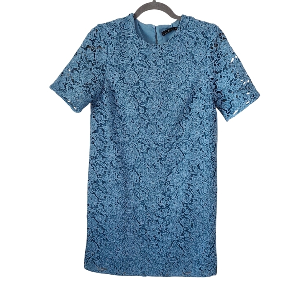 Zara Blue Lace Dress